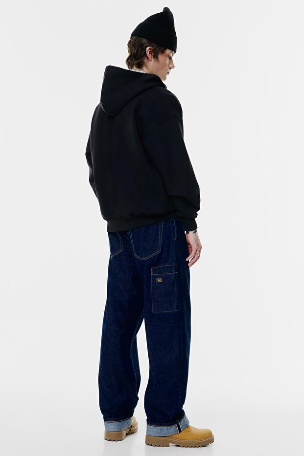 Premium kapüşonlu fermuarlı sweatshirt - 4