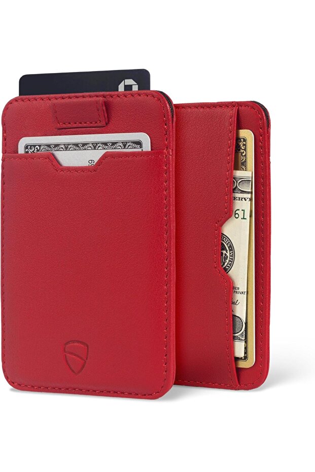 Mens RFID Blocking Slim Leather Card Wallet - CHELSEA Minimalist Front Pocket Cardholder