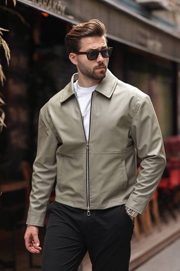 سترة رجالية موسمي قصة فضفاضة بسحاب - 5