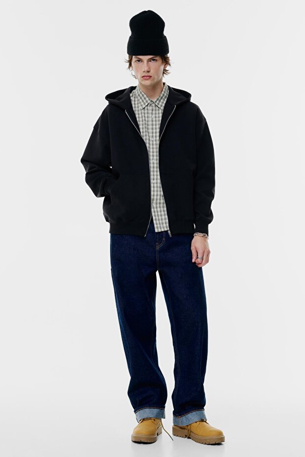 Premium kapüşonlu fermuarlı sweatshirt - 3