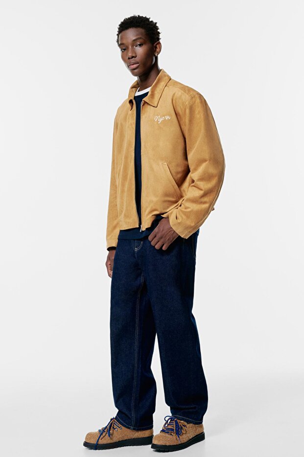 Hardal Rengi Suni Süet Ceket - 3