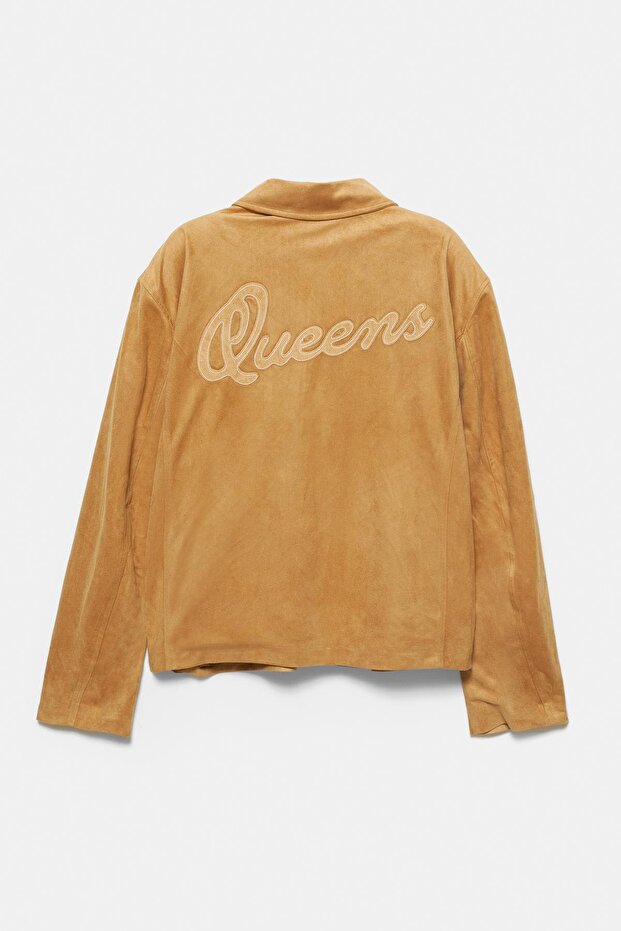 Hardal Rengi Suni Süet Ceket - 8