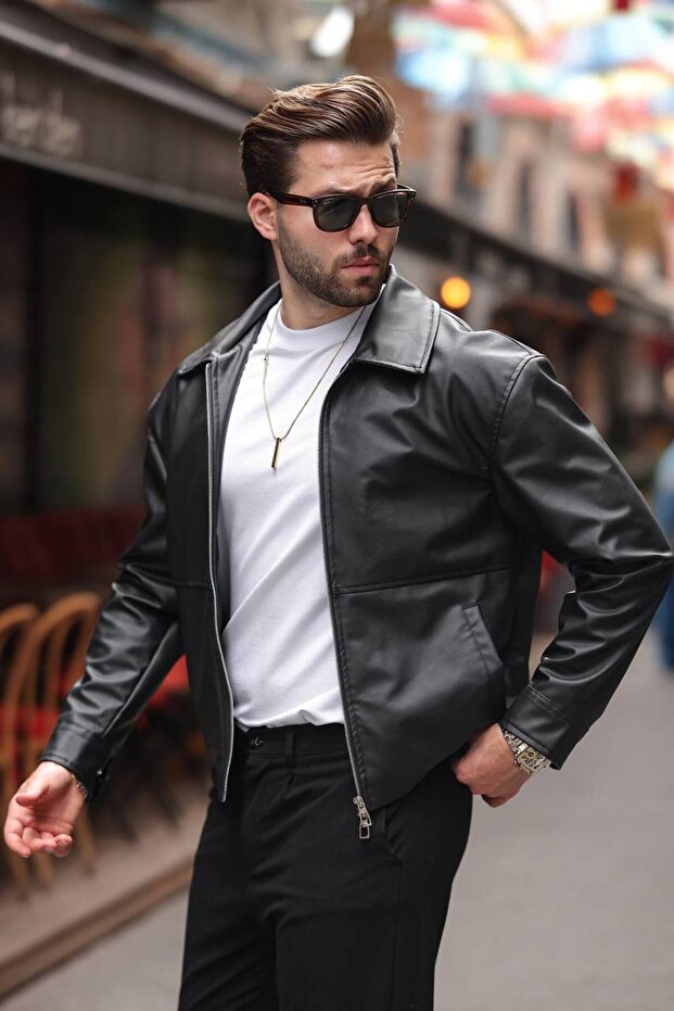 سترة رجالية موسمي قصة فضفاضة بسحاب - 1