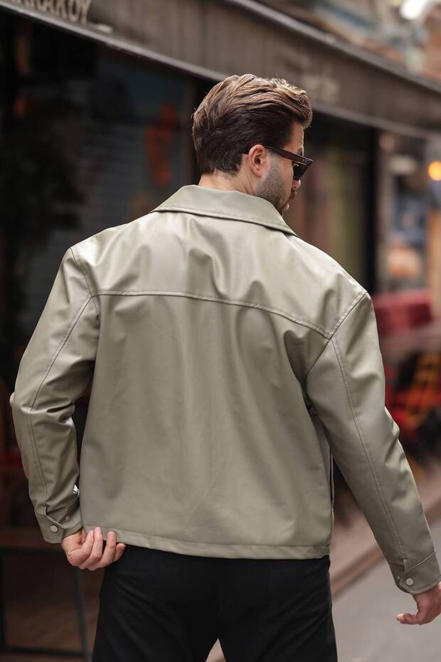 سترة رجالية موسمي قصة فضفاضة بسحاب - 4