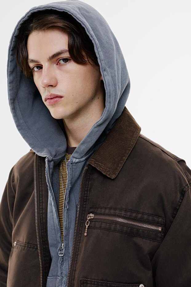 Fitilli yakalı mumlu ceket - 4