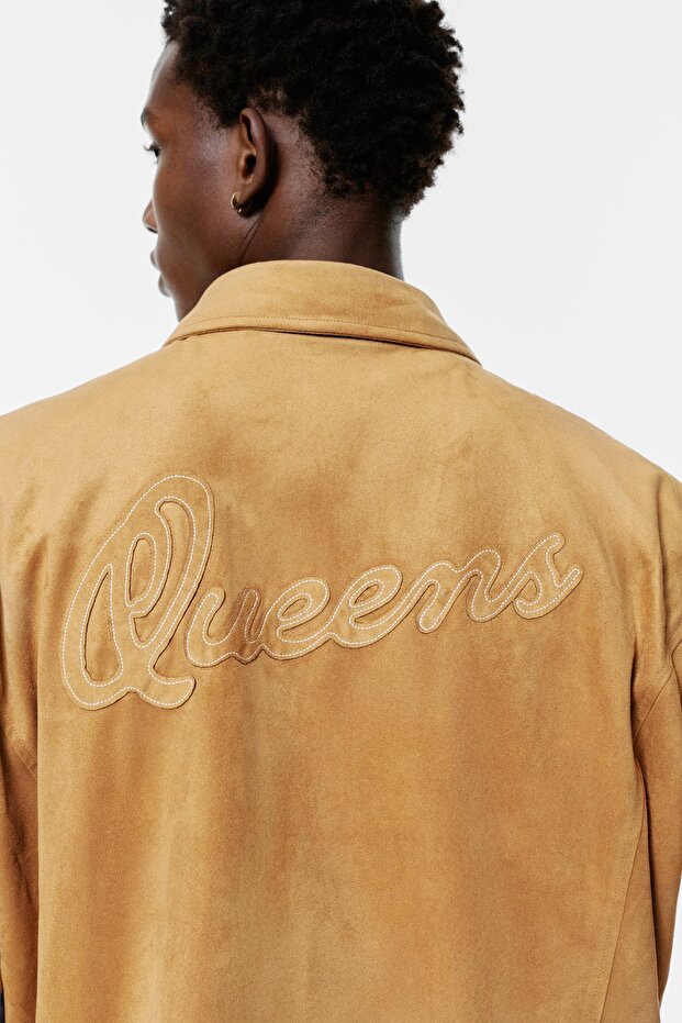 Hardal Rengi Suni Süet Ceket - 4