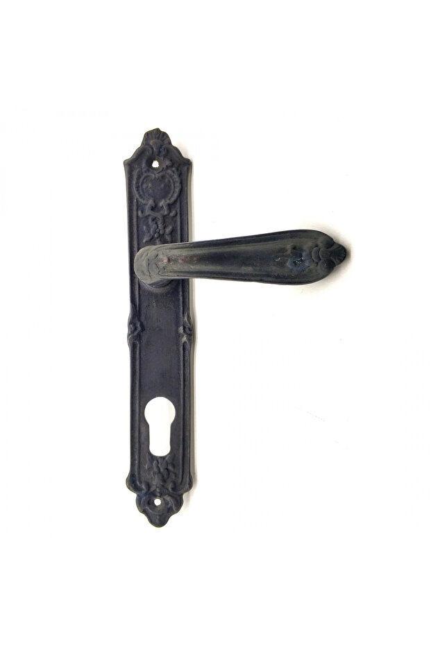 Antique Style Decorative Brass Floral Room Door Handle - 240X40 Mm, Oxide