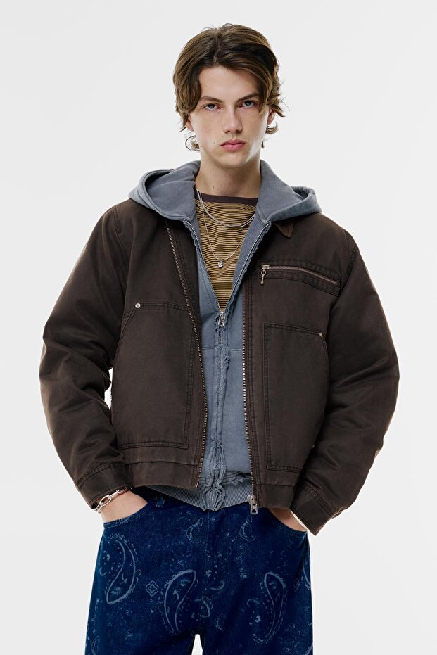 Fitilli yakalı mumlu ceket - 1