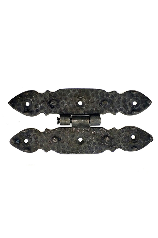 Antique Style Decorative Brass Button Hinge - 142X69 Mm, Oxide