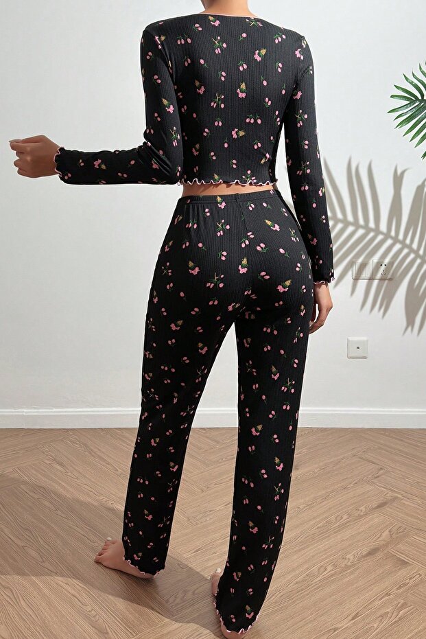 Tištěná sada pyžama z látky na míru - 2