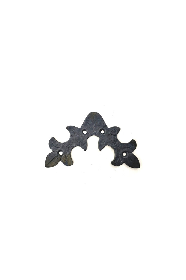 Antique Style Decorative Brass Leaf Miter - 100X110 Mm, Oxide