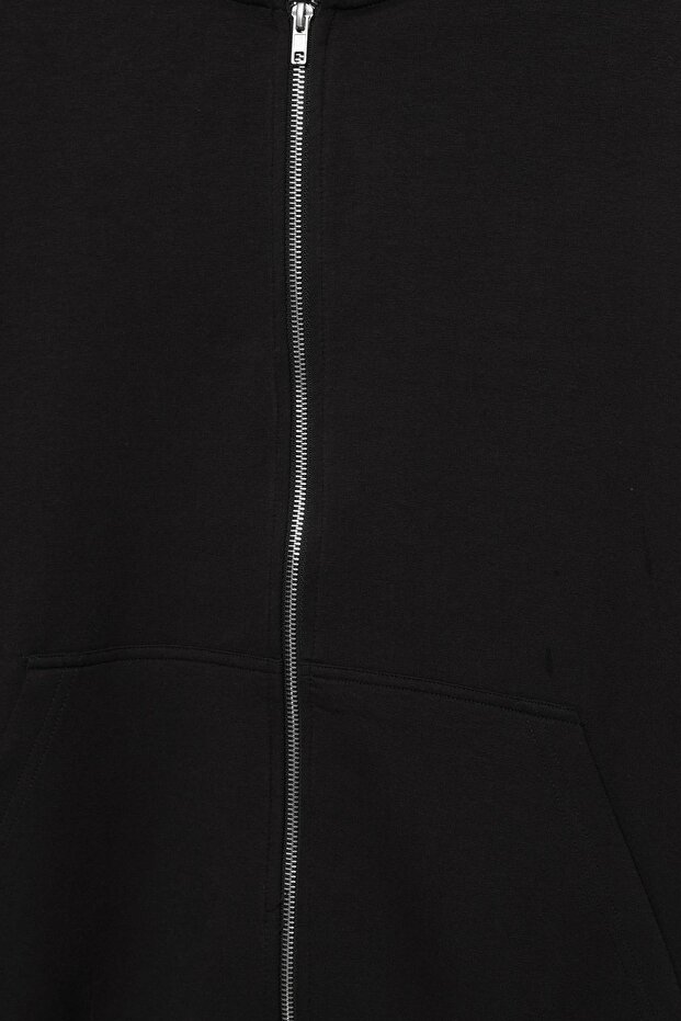 Premium kapüşonlu fermuarlı sweatshirt - 7