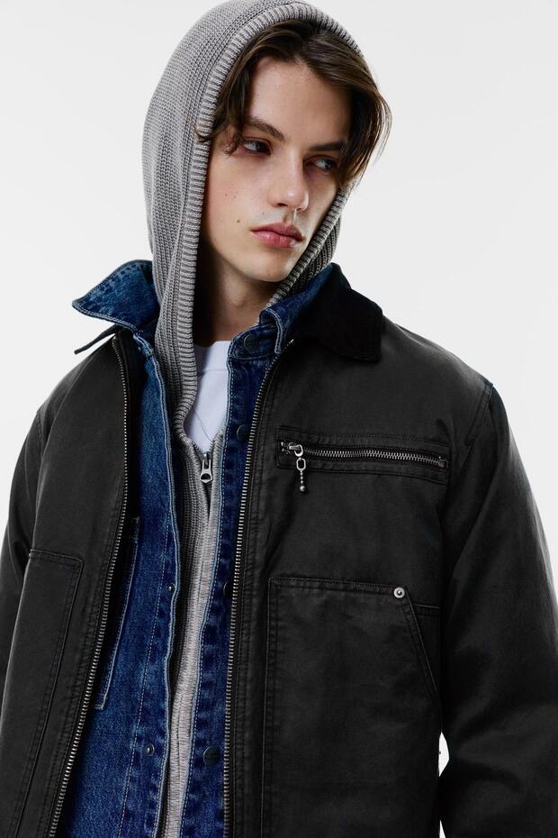 Fitilli yakalı mumlu ceket - 2