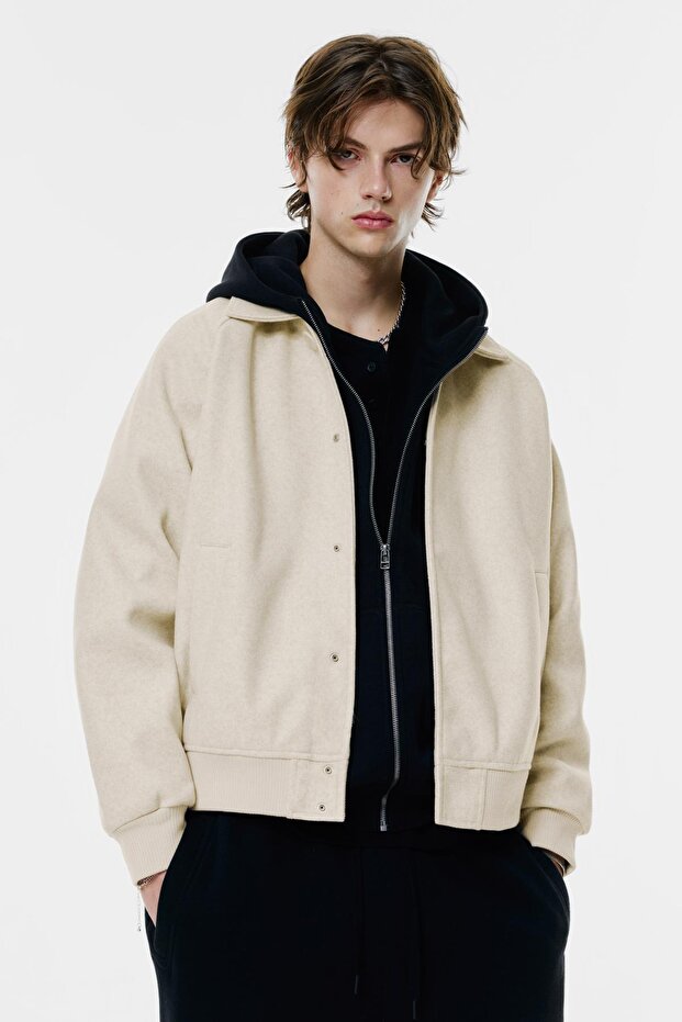 Kumaş bomber ceket - 5