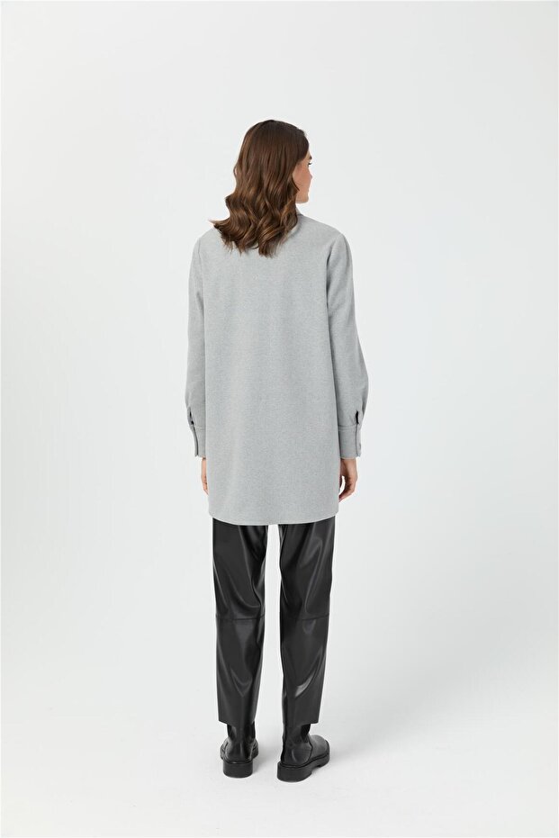 Yumuşak Dokunuşlu Ceket Gri - 8