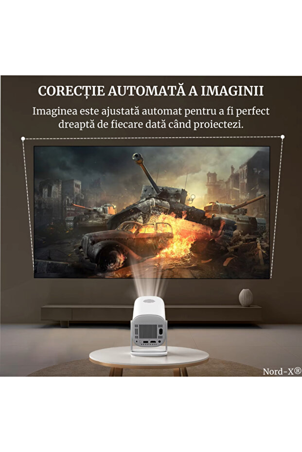 Nord-X® GamePro Smart Video Projector, Android 11, 4K, 5G WiFi, Two Wireless Consoles, Retro Games - 8