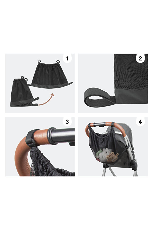 Multifunctional bag for stroller handle, Black, - 3