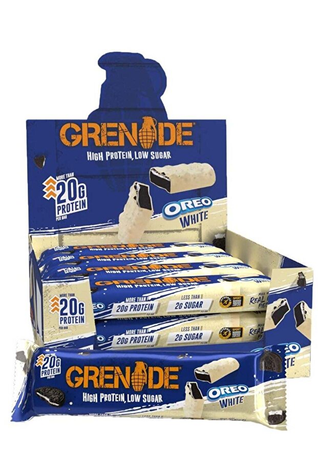 Hi Protein Bar Oreo White Flavor 60g Pack of 12