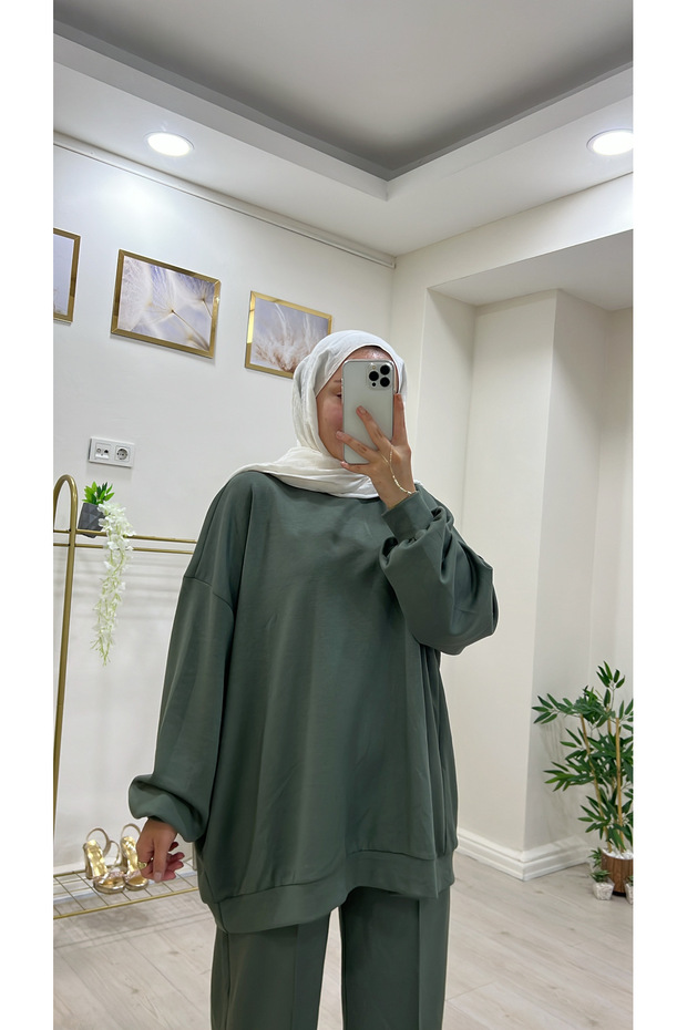 Oversize sweatshirt takım - 3