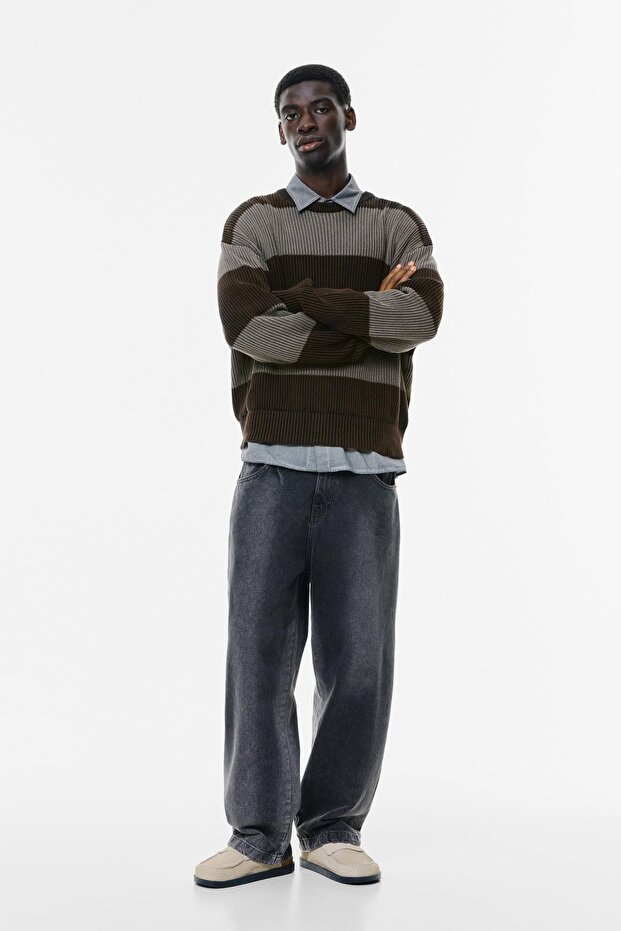 Asit yıkamalı örgü kazak - 2