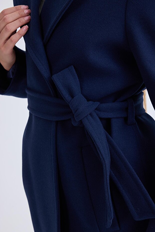 Belted Stamp Coat - 3