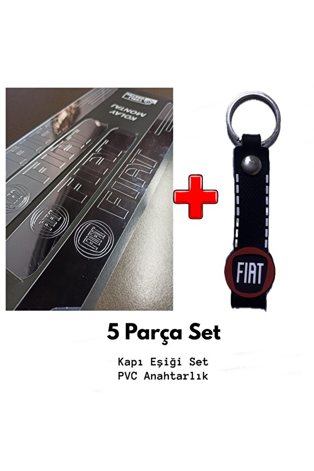 Fiat Linea ile Uyumlu Kapı Eşiği ve Kauçuk Anahtarlık Set - 2