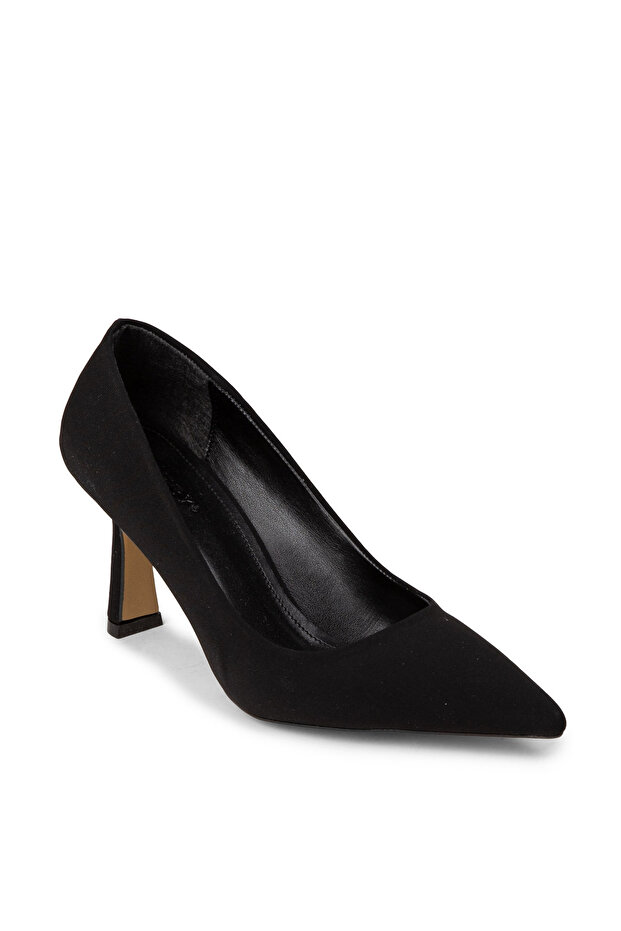 Kadın Siyah Süet Stiletto - 5