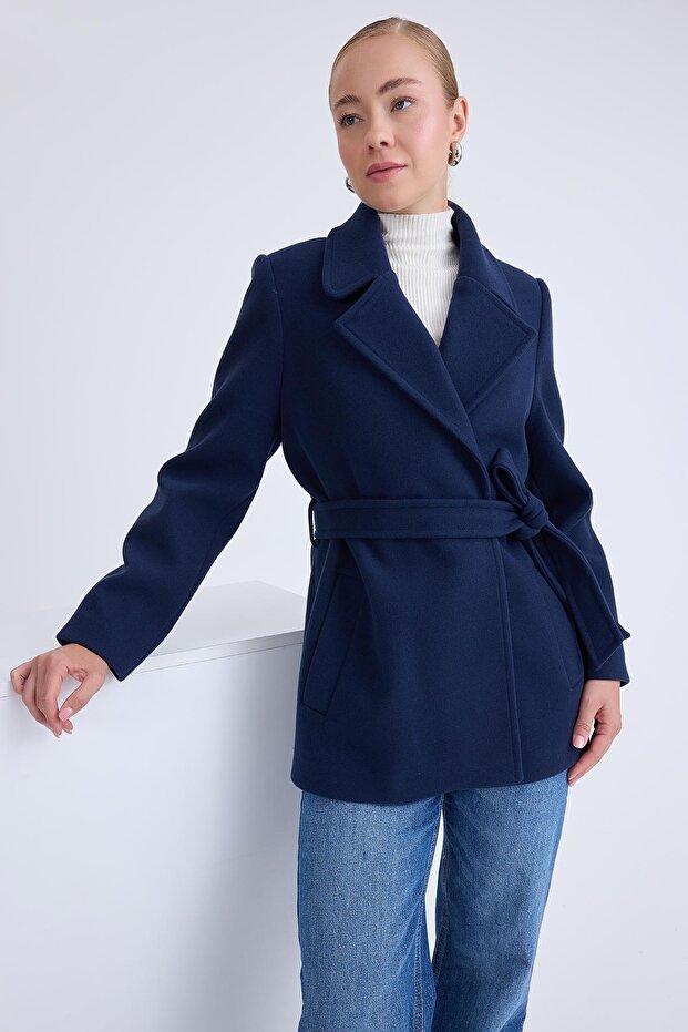 Belted Stamp Coat - 1