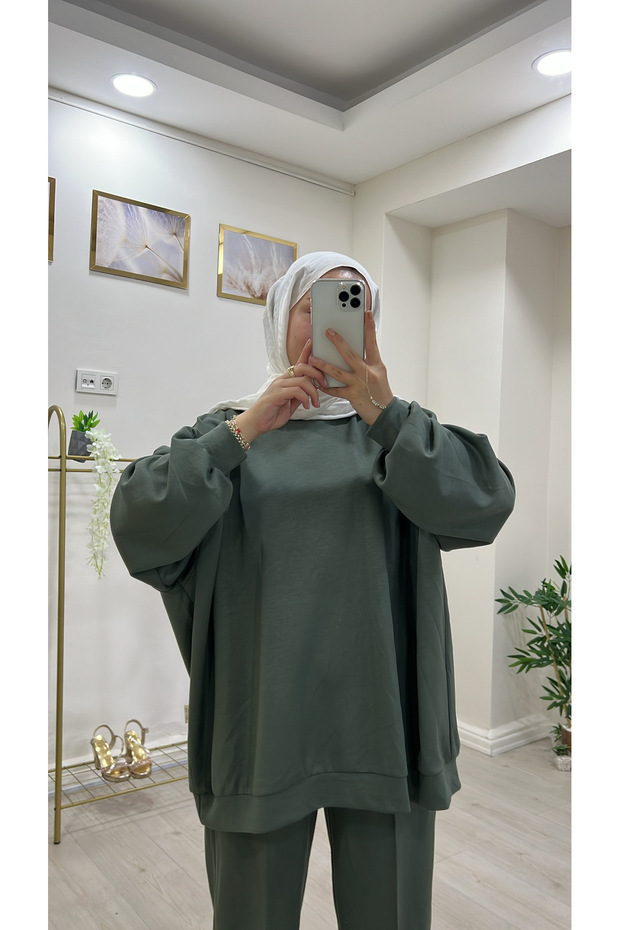 Oversize sweatshirt takım - 2