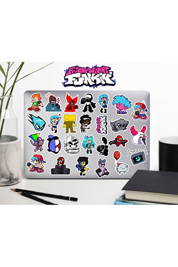 Friday Night Funkin Sticker Set | Laptop Agenda Notebook Tablet Phone Notebook Sticker Bullet