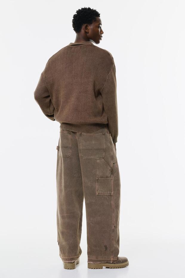 Asit yıkamalı örgü polo - 3