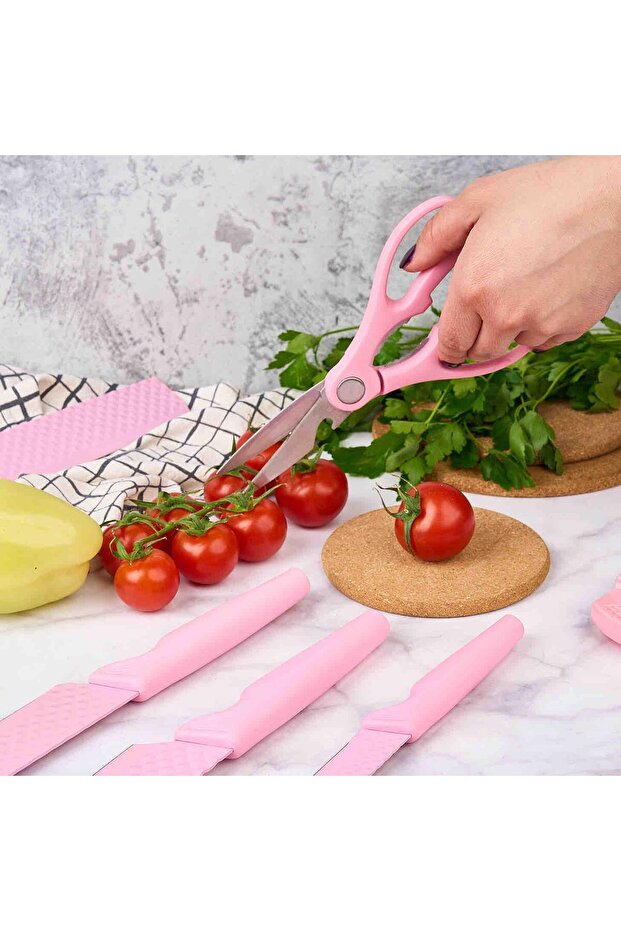 ® Knife Set, 6 Pieces, Extremely Sharp, Daily Use - Pink - 5