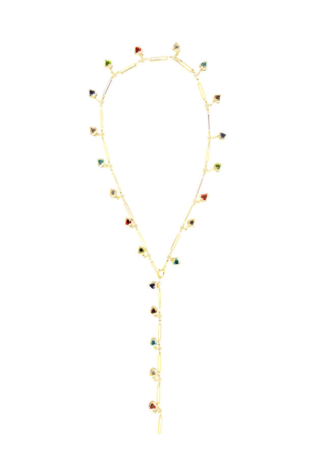 Renkli Kalpler Y Kolye - 1