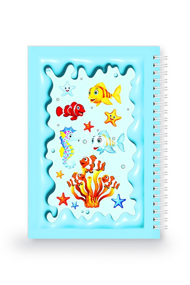 دفتر ملاحظات ثلاثي الأبعاد بتصميم مخلوقات البحر - 5