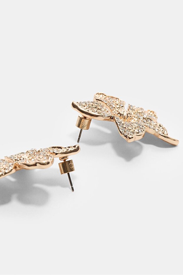 Parıltılı çiçek küpe - 3