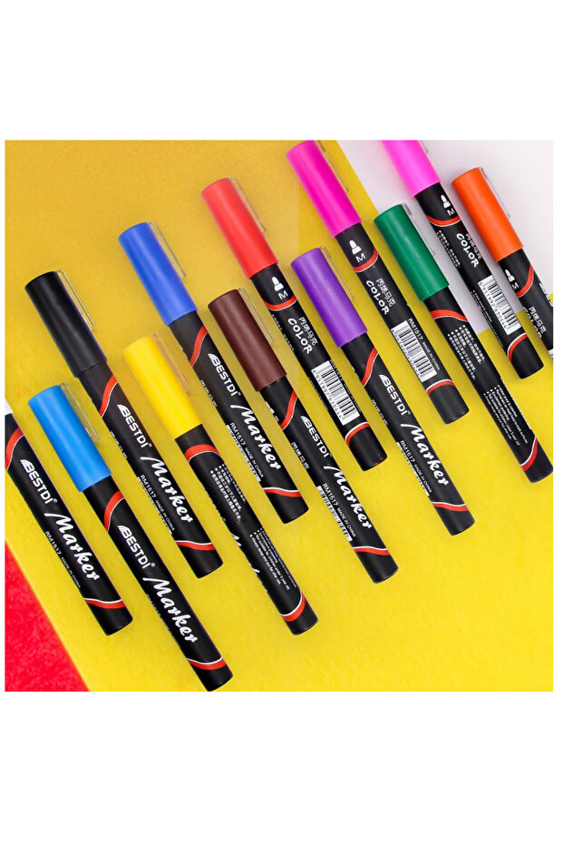 Set of 12 Paint-based Markers, with round tip for any surface - 2
