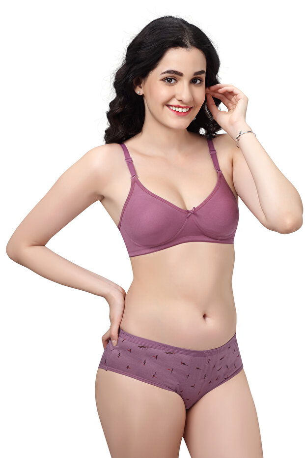 Women's T-Shirt Bra PolyCotton Soft Remvable Padding Seamless Medium Coverage WireFree