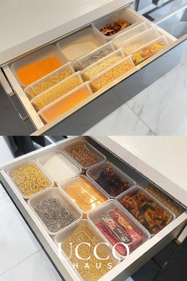 10 Adet 750ml Saklama Kabı Seti – Plastik Buzluk, Erzak, Yemek Hazırlık & Mutfak Düzenleme Kutuları - 7