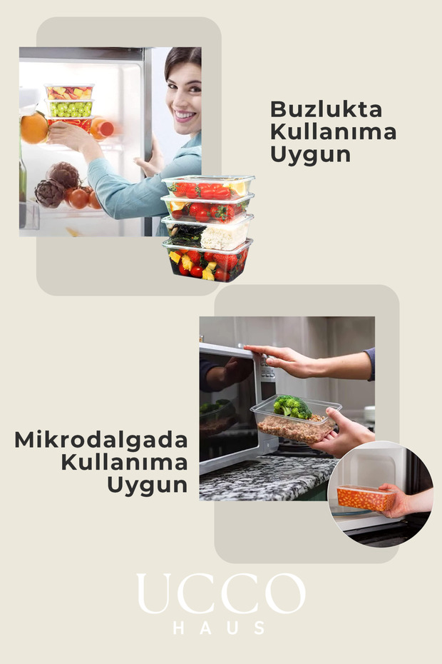10 Adet 750ml Saklama Kabı Seti – Plastik Buzluk, Erzak, Yemek Hazırlık & Mutfak Düzenleme Kutuları - 8