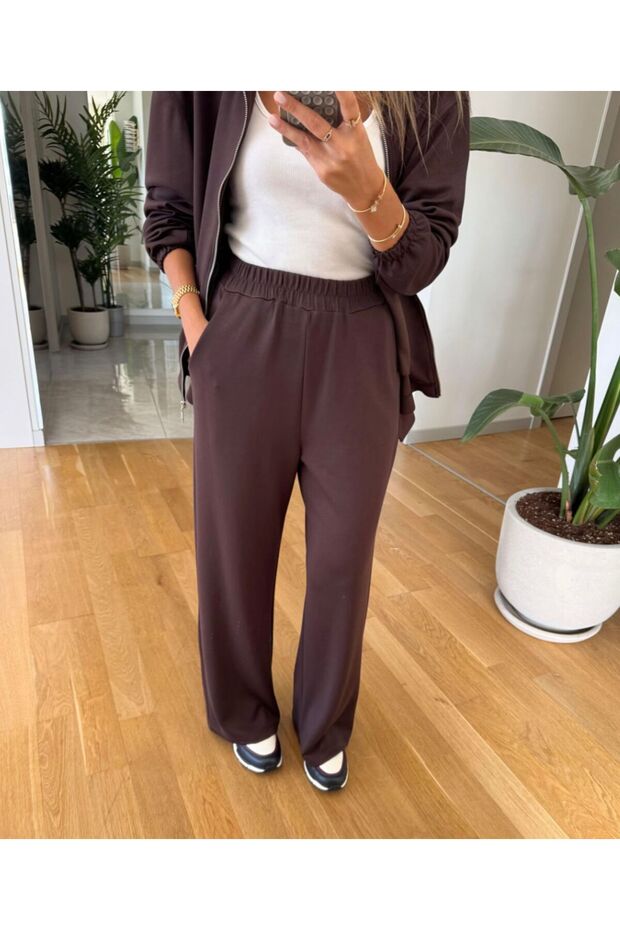 Hooded Tracksuit Set with Snap Buttons on the Sides - 4