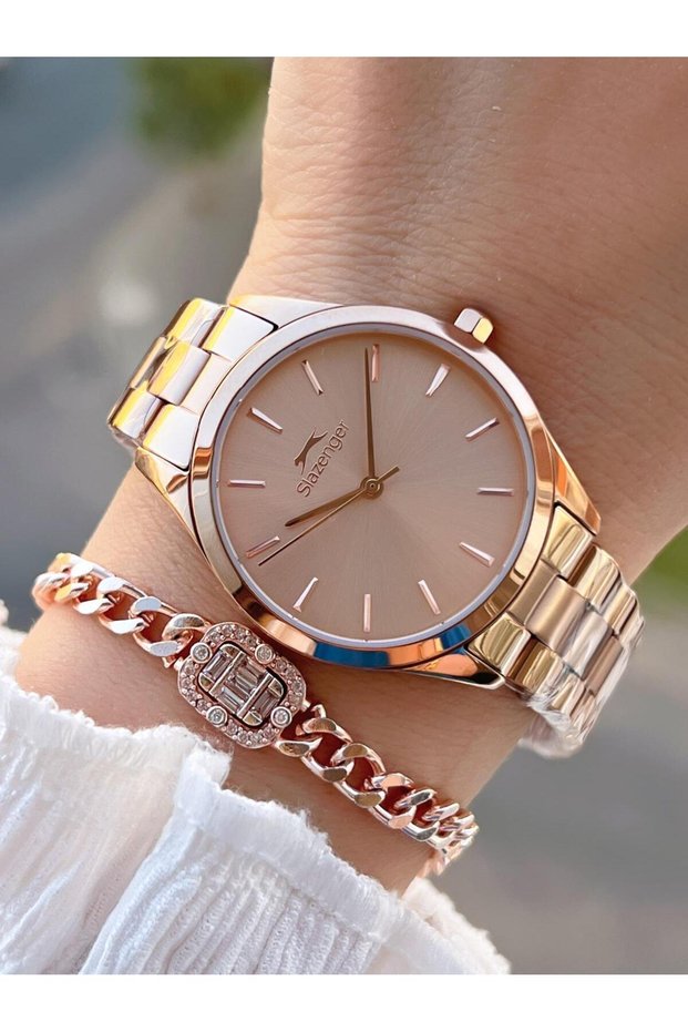 Steel Cord 5 Atm Water Resistant 2 Years Warranty Women's Wristwatch with Bracelet Gift Esl.1915.3.02