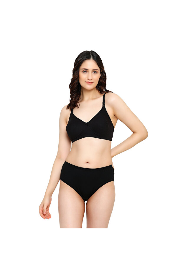 Women's T-Shirt Bra PolyCotton Soft Remvable Padding Seamless Medium Coverage WireFree