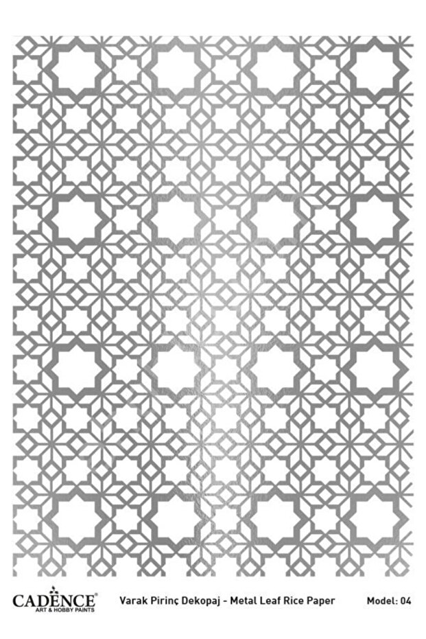 Silver Leaf Brass Decoapaj Paper - Model 04