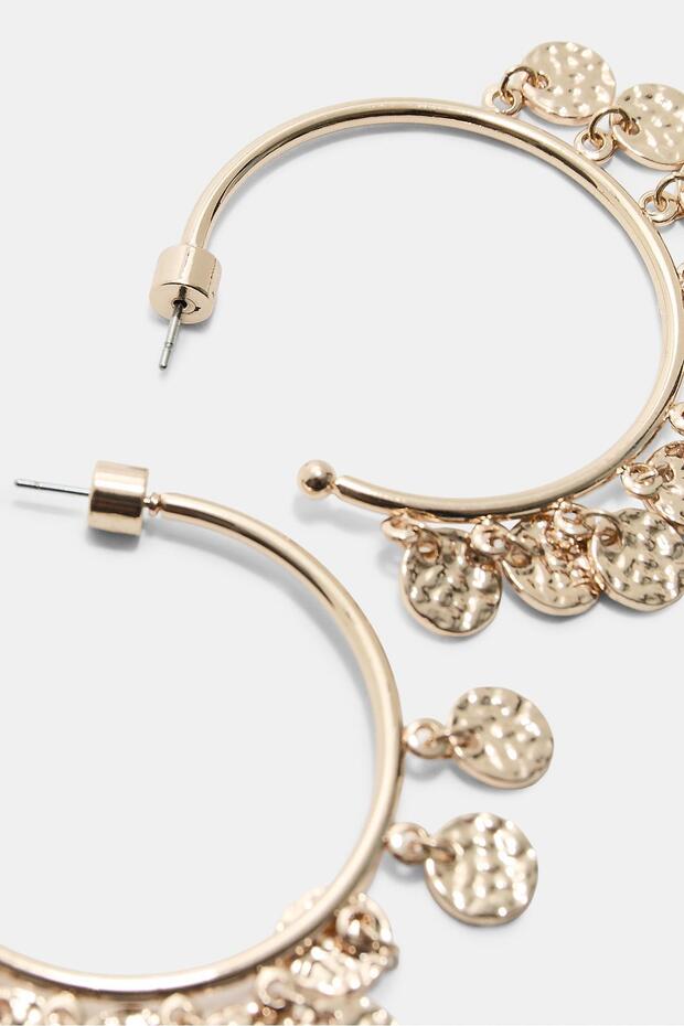 Mini boncuklu halka küpeler - 3