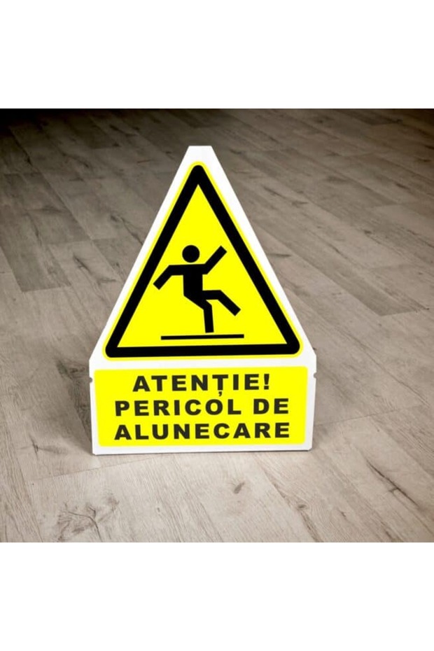 Attention Slippery Surface Indicator - Triangular Floor Sign - 2