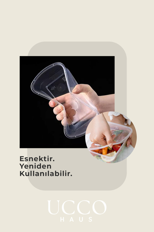 10 Adet 750ml Saklama Kabı Seti – Plastik Buzluk, Erzak, Yemek Hazırlık & Mutfak Düzenleme Kutuları - 9