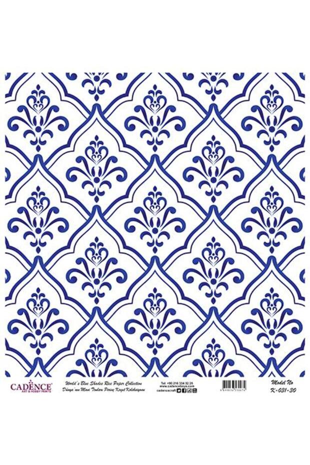 Blue Shades of the World Rice Decoupage Paper - K-031