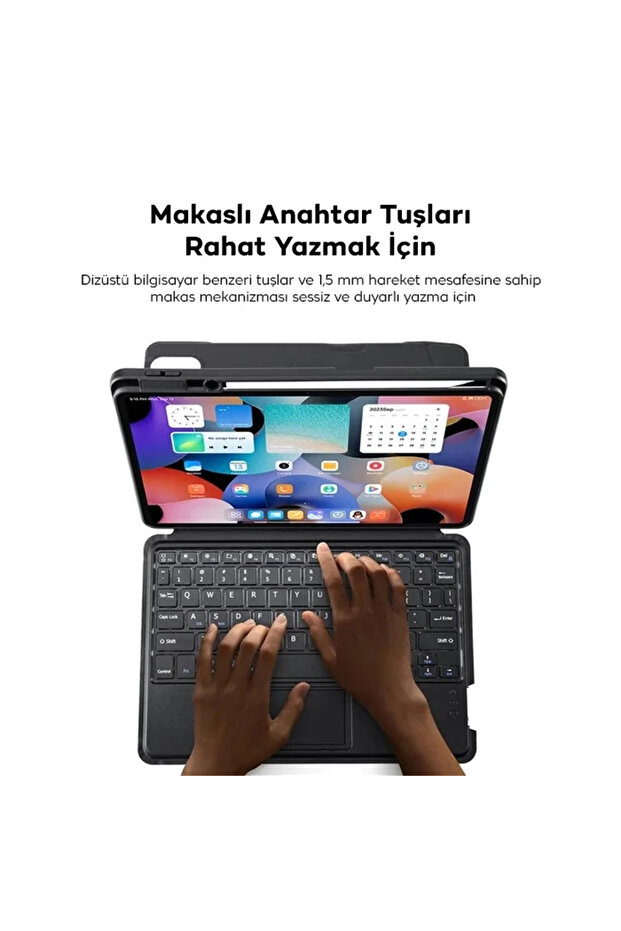 DUX DUCIS Galaxy Tab S8+ / S7+ / S7 FE İçin Ayrılabilir Bluetooth Klavye Touchpad PU Deri Kılıf-(577 - 2
