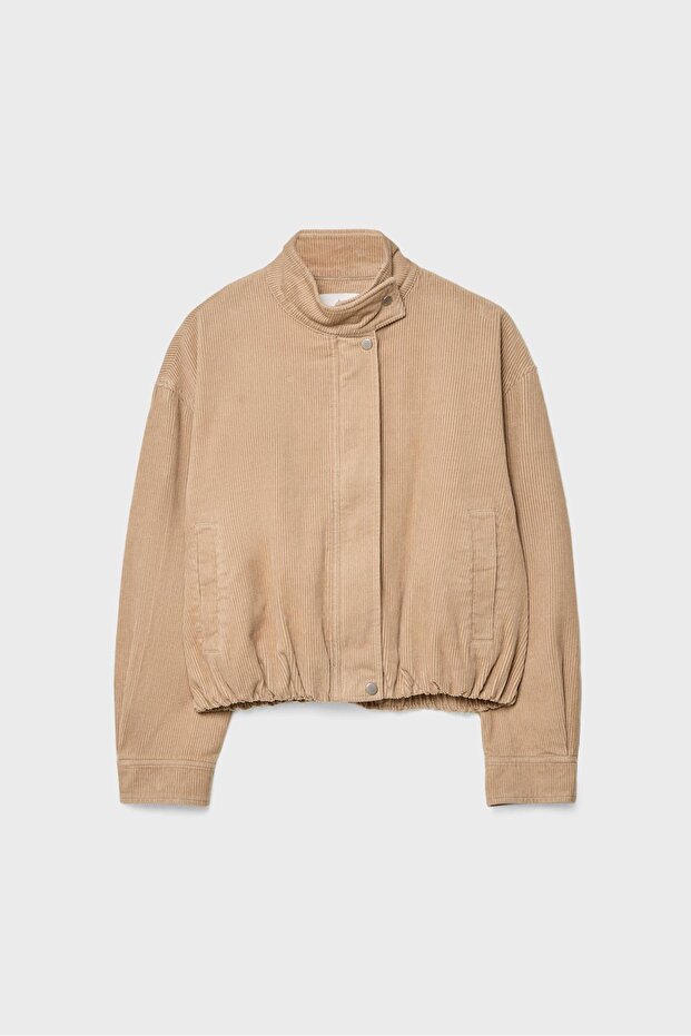 Fitilli kadife bomber ceket - 5