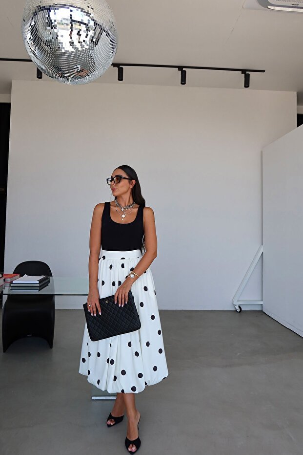 Puantiyeli Balon Etek - 3